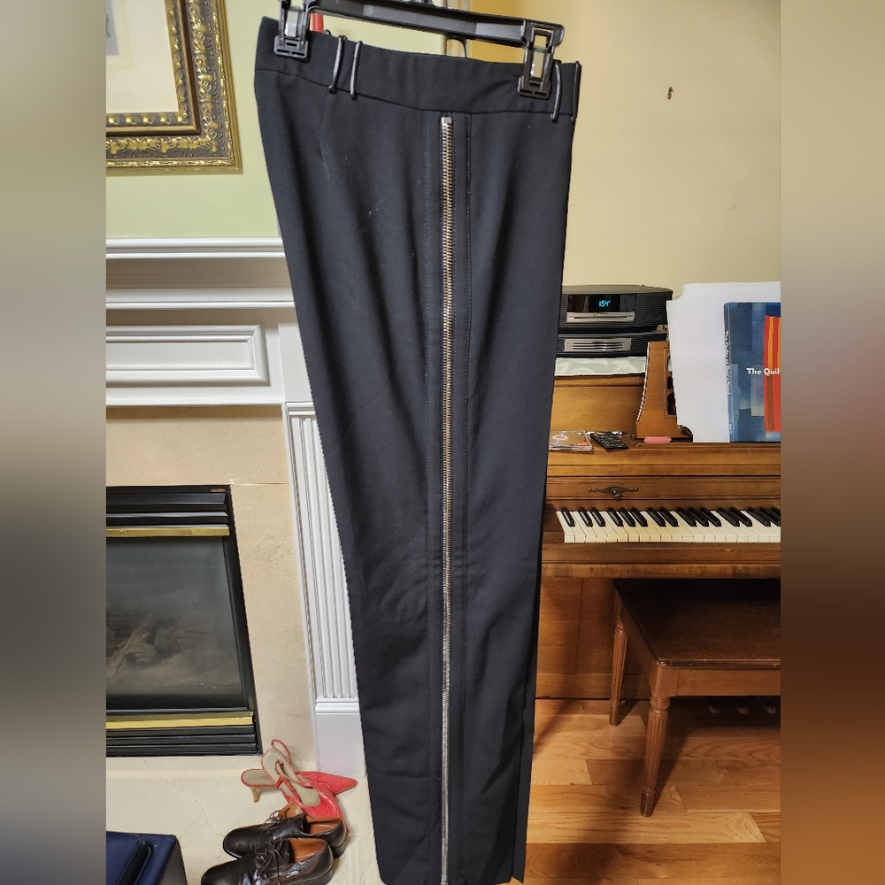Gucci Tom Ford wide leg LONG entire Leg Length Zipper leg Pants sz38 28" waist